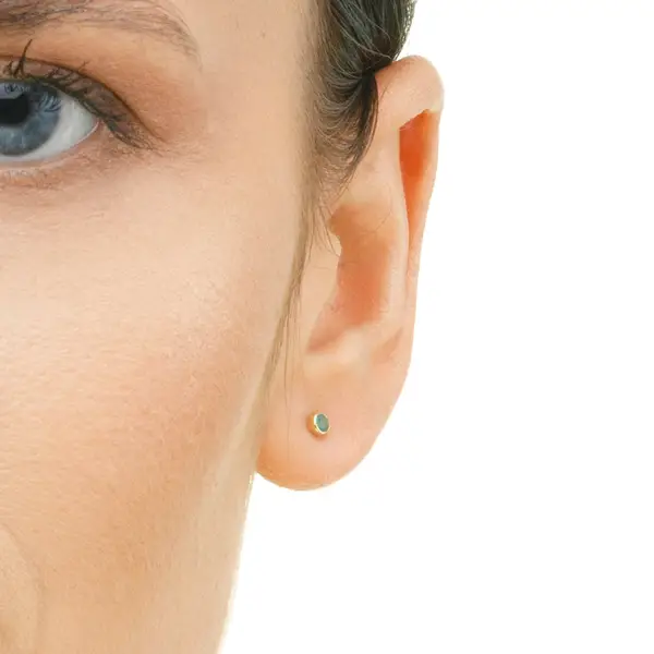 Leaf Jewelry Ohrstecker Smaragd, 14K Rosegold Fabrik Onlineshop