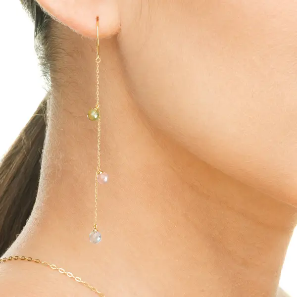 Leaf Jewelry Ohrhänger Sweet Gems, 14K Gelbgold Fabrikpreis