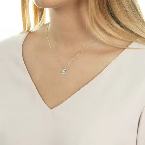 Leaf Jewelry Halskette Clover, 14 K Weißgold Flash Sale