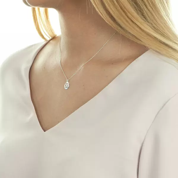 Leaf Jewelry Halskette Clover, 14 K Weißgold Flash Sale