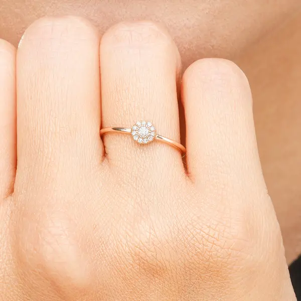 Leaf Jewelry Ring Pavé II, 18 K Roségold Online Shopping