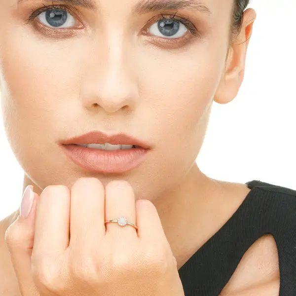 Leaf Jewelry Ring Pavé II, 18 K Roségold Online Shopping