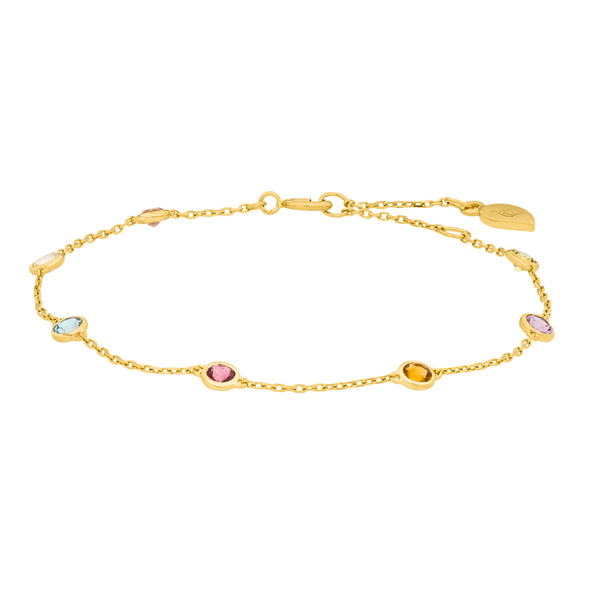 Leaf Jewelry Armkette Fine Gems, 14K Gelbgold Exklusivangebot