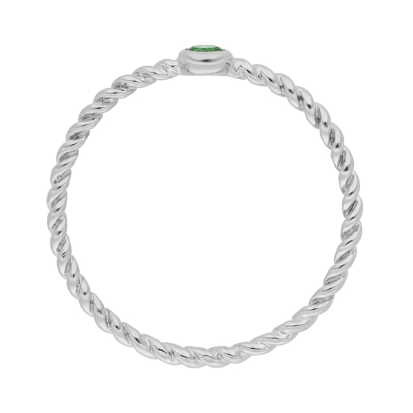 Leaf Jewelry Ring Twist Smaragd, 14K Weißgold Blitzangebot