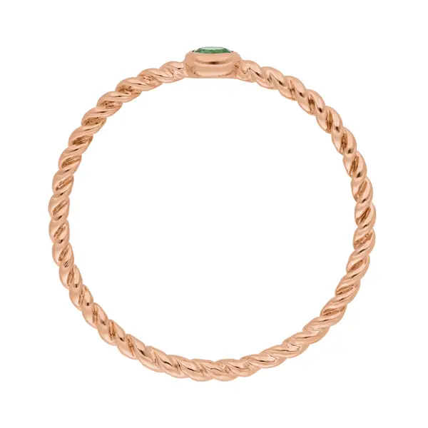 Leaf Jewelry Ring Twist Smaragd, 14K Rosegold Saisonale Angebote
