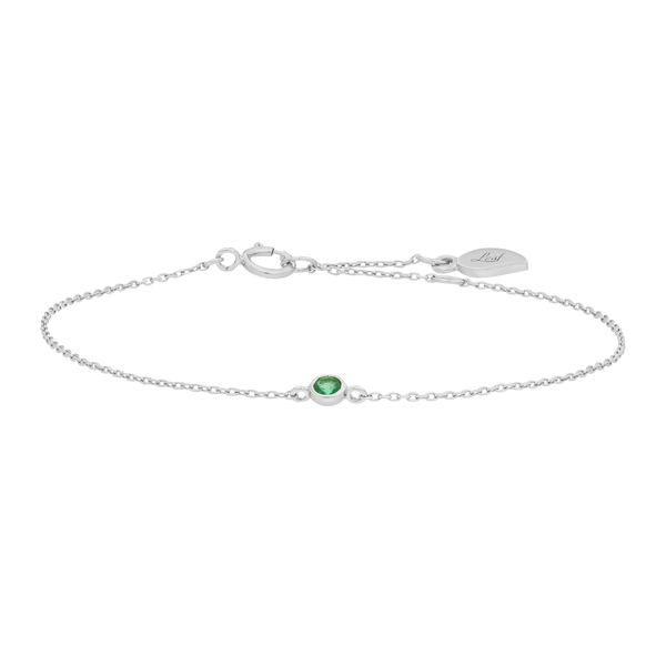 Leaf Jewelry Armkette Smaragd, 14K Weißgold Räumungsverkauf