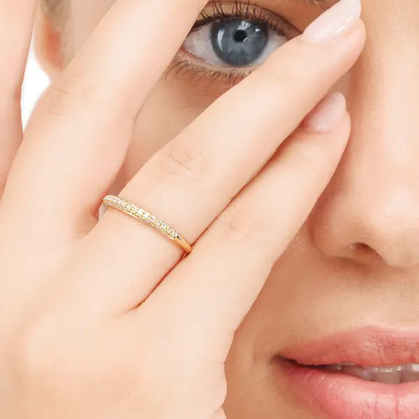 Leaf Jewelry Ring DAZZLE mit Diamanten, 14K Gelbgold Sonderangebote
