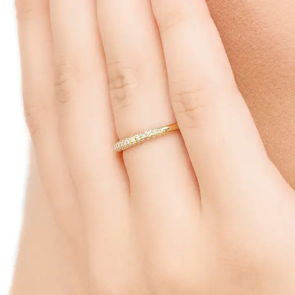 Leaf Jewelry Ring DAZZLE mit Diamanten, 14K Gelbgold Sonderangebote
