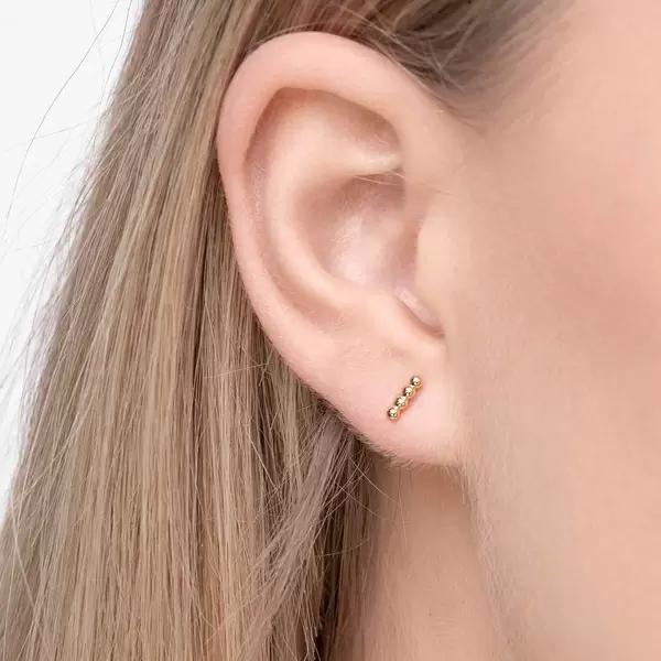 Leaf Jewelry Ohrstecker 4 Kugel, 14K Gelbgold Riesige Ersparnisse