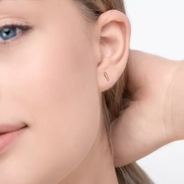 Leaf Jewelry Ohrstecker 4 Kugel, 14K Gelbgold Riesige Ersparnisse