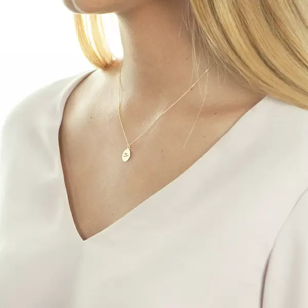 Leaf Jewelry Halskette Birds, 14 K Gelbgold Kostenlose Rückgabe