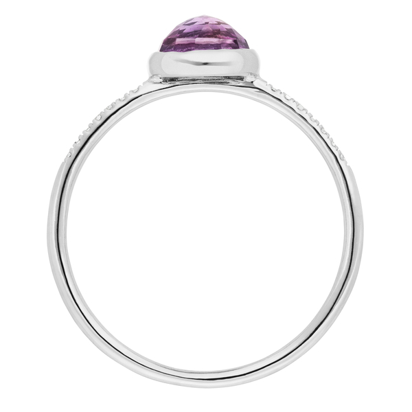 Leaf Jewelry Ring Amethyst mit Diamanten, 14K Weißgold JETZT KAUFEN