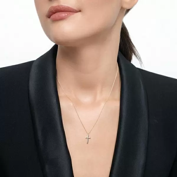 Leaf Jewelry Halskette Kreuz, 14 K Gelbgold Letzte 2 Tage
