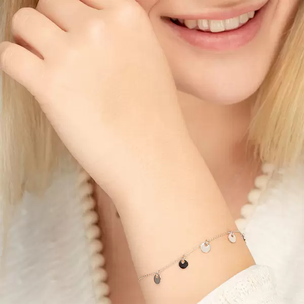 Leaf Jewelry Armkette Platelet, 14 K Weissgold Nur für heute