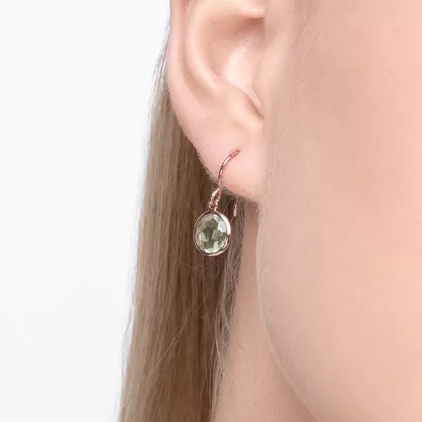 Leaf Jewelry Ohrringe Grüner Amethyst, 14 K Rosegold Vierteljährliche Förderung