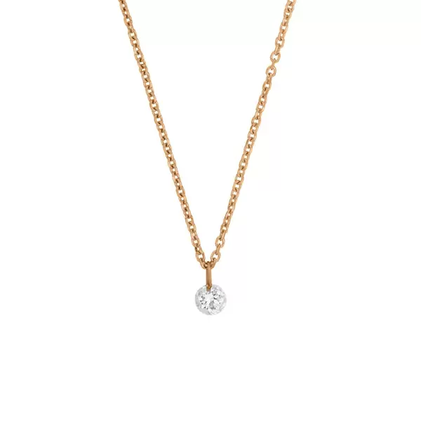 Leaf Jewelry Halskette Pure Diamant, 18 K Rosegold Bis zu 55% Rabatt