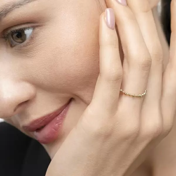 Leaf Jewelry Ring Kugel, 18 K Gelbgold zollfrei