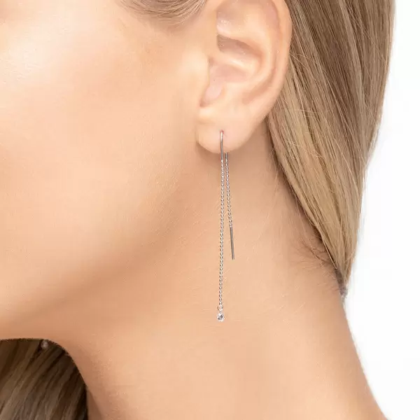 Leaf Jewelry Ohrringe Pure Ball Chain, 14 K Weißgold 50% Rabatt für begrenzte Zeit