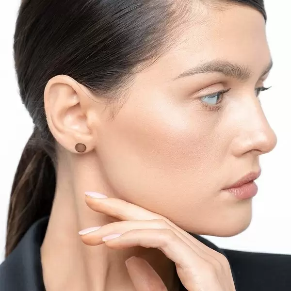 Leaf Jewelry Ohrstecker Disc 8 mm, 14 K Rosegold Online