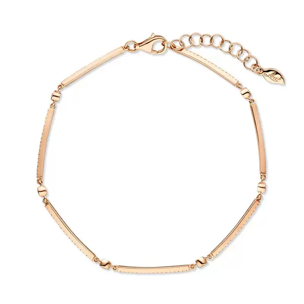 Leaf Jewelry Armband Bar, 18K Rosegold, Diamanten Hotsell