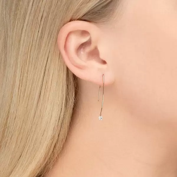 Leaf Jewelry Creole Pure M Diamant 18 K Roségold Meist gekauft