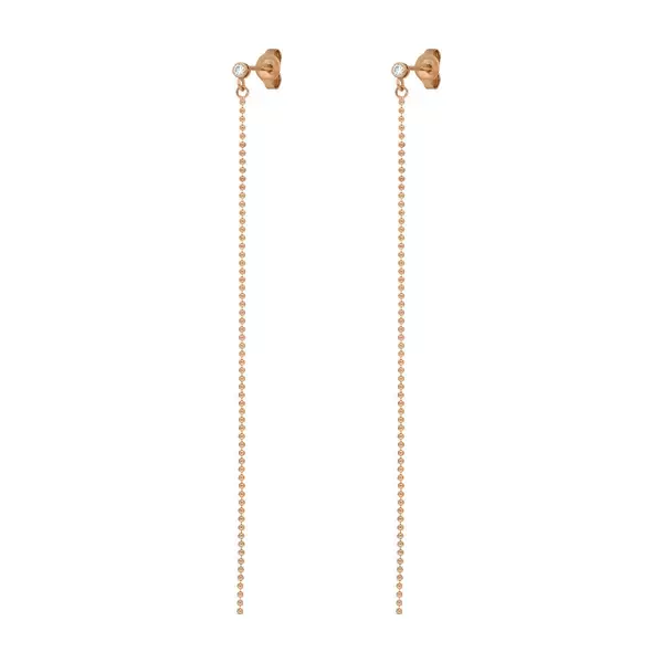 Leaf Jewelry Ohrringe Ball Chain, 14 K Rosegold Begrenztes Angebot