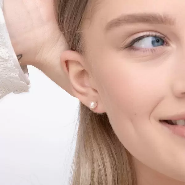 Leaf Jewelry Ohrstecker Perle, 6mm, 14 K Rosegold Online Shopping
