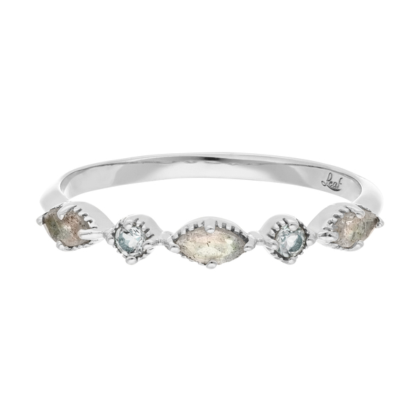 Leaf Jewelry Silber Ring, Oval Gems, Labradorit Saisonale Angebote