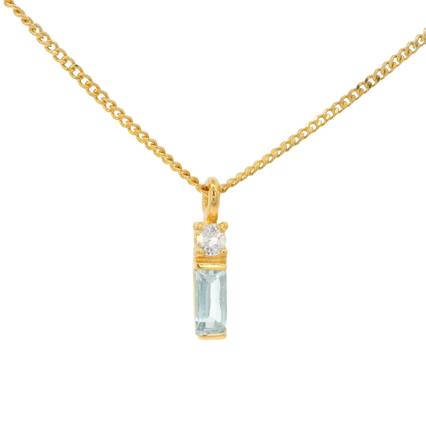 Leaf Jewelry Halskette Glamour, Blue/White Topas, 18 K Gelbgold vergoldet Begrenzte Freigabe