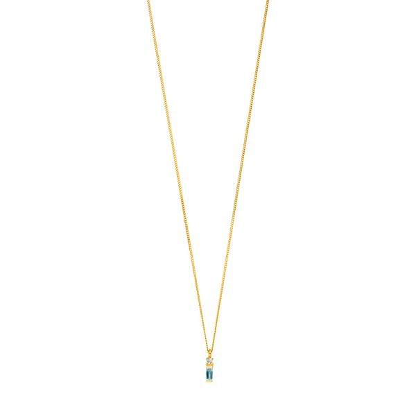 Leaf Jewelry Halskette Glamour, Blue/White Topas, 18 K Gelbgold vergoldet Begrenzte Freigabe