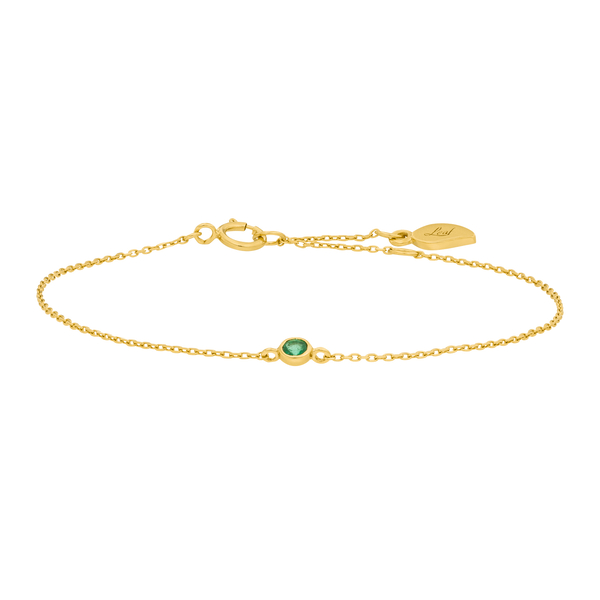 Leaf Jewelry Armkette Smaragd, 14K Gelbgold Zeitbegrenzte Promotion