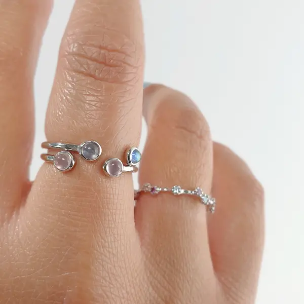 Leaf Jewelry Silber Open Ring, Labradorit Bis zu 65% Rabatt
