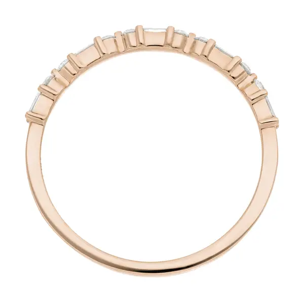 Leaf Jewelry Ring mit Baguette Diamanten, 14K Rosegold Angebote