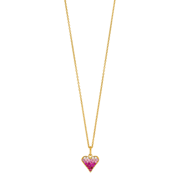 Leaf Jewelry Halskette Pink Valentine, 18 K Gelbgold vergoldet Fabrik Onlineshop