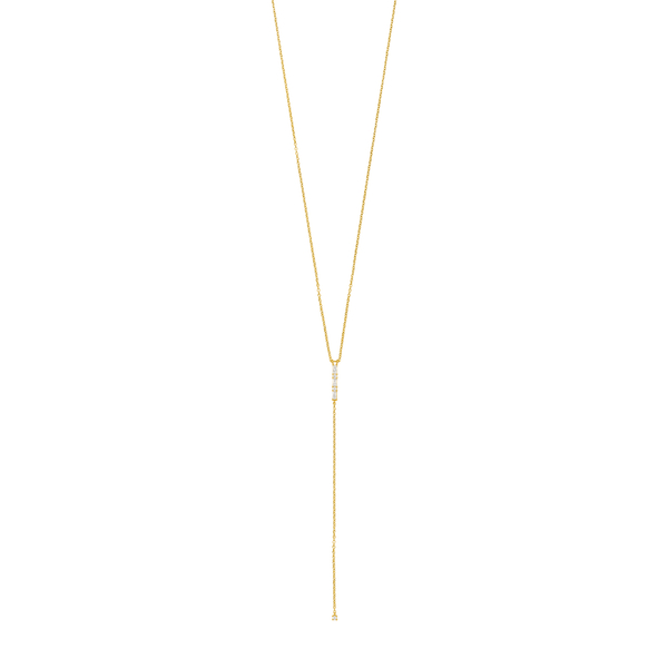 Leaf Jewelry Y-Halskette ICE CUBE, 18 K Gelbgold vergoldet Exklusivangebot