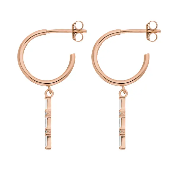 Leaf Jewelry Creole ICE CUBE, 18 K Rosegold vergoldet Tägliche Deals