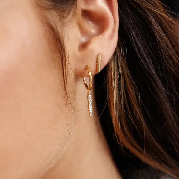 Leaf Jewelry Creole ICE CUBE, 18 K Rosegold vergoldet Tägliche Deals