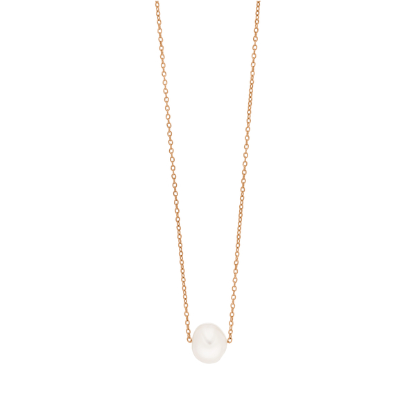 Leaf Jewelry Halskette Perlen Tropfen, 18 K Rosegold vergoldet Bis zu 55% Rabatt