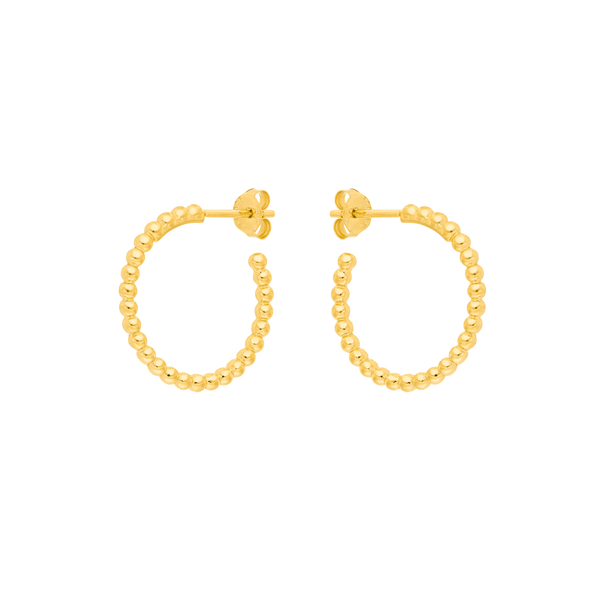 Leaf Jewelry Creole Kugelring, 20mm, 18 K Gelbgold vergoldet Discount Store für neue Produkte