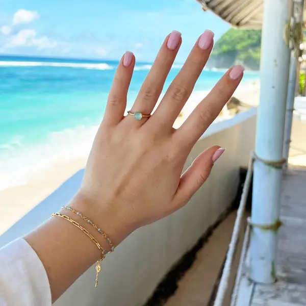 Leaf Jewelry Armkette Rubin, 18 K Rosegold vergoldet Im Verkauf