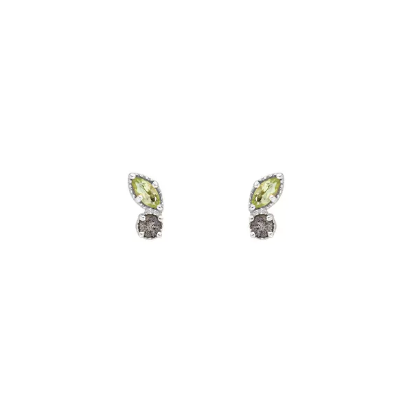 Leaf Jewelry Ohrstecker Two Gems, Peridot, 925 Sterlingsilber zollfrei