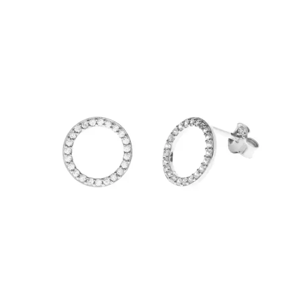 Leaf Jewelry Ohrstecker Circle Of Life mit Zirkonia, 925 Sterlingsilber Online