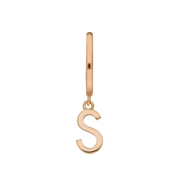 Leaf Jewelry Buchstaben Creole, 18 K Rosegold vergoldet, B Schlussverkauf