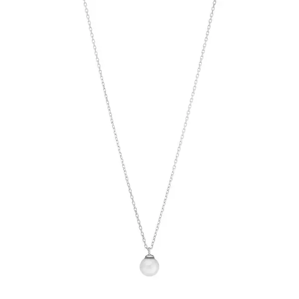 Leaf Jewelry Halskette Rain Drop, Perle, 925 Sterlingsilber Jubiläumsangebot