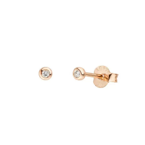 Leaf Jewelry Ohrstecker MINI Pure 18 K Gelbgold vergoldet, 18 K Rosegold vergoldet Kauf eins, bekomm eins gratis