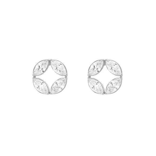 Leaf Jewelry Ohrstecker Zirkonia Flower, 925 Sterlingsilber Sonderangebote