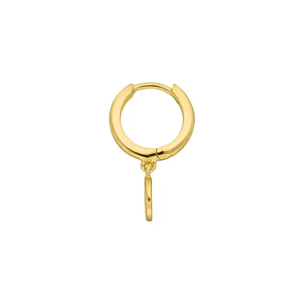 Leaf Jewelry Single Creole PLATELET, 18 K Gelbgold vergoldet 50% Rabatt für begrenzte Zeit