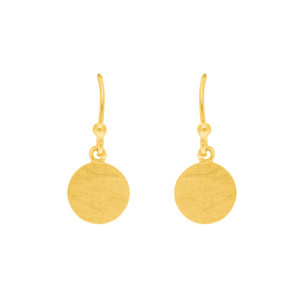 Leaf Jewelry Ohrhänger Plättchen klein, 18 K Gelbgold vergoldet Outlet