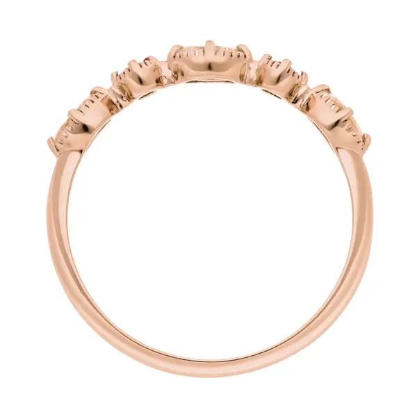 Leaf Jewelry Silber Ring, Oval Gems, Rosenquarz, Rosegold Schlussverkauf