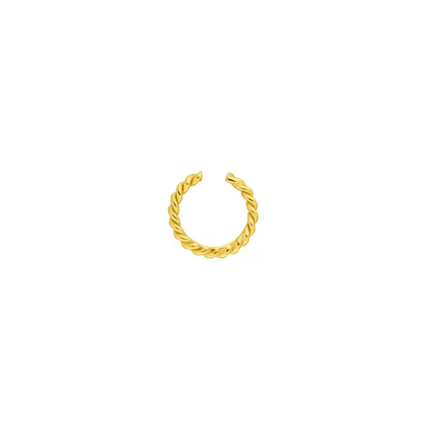 Leaf Jewelry Earcuff Rope, 10 mm, 18 K Gelbgold vergoldet Fabrikpreis